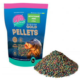 Pellets  GOLD Ø 3.0 мм "ФРУКТОВИЙ МІКС" у зіп. упаковці