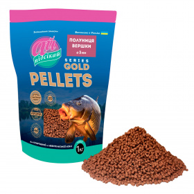 Pellets  GOLD Ø 3.0 мм "ПОЛУНИЦЯ / ВЕРШКИ" у зіп. упаковці